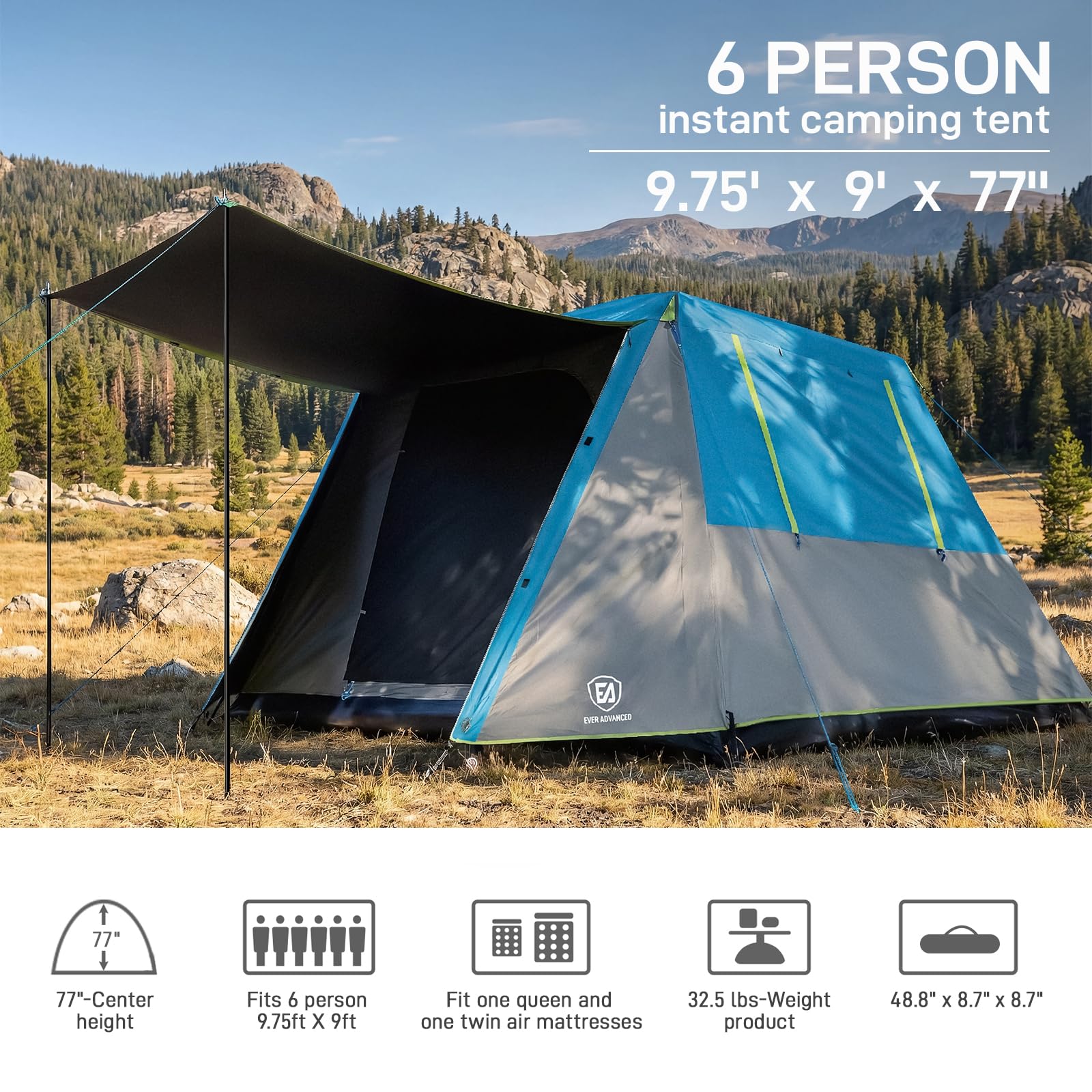 6-Person Blackout Cabin Tent