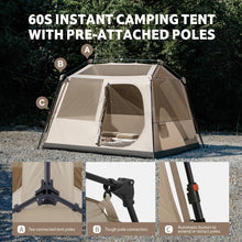 4-8 Person Instant Camping Tent Full Rainfly