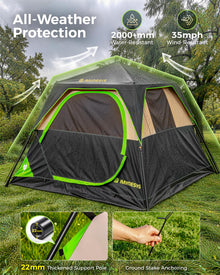 4-6 Person Instant Cabin Camping Tent Waterproof