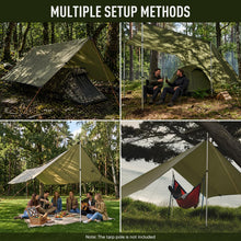 17x10 Waterproof Camping Tarp Canopy