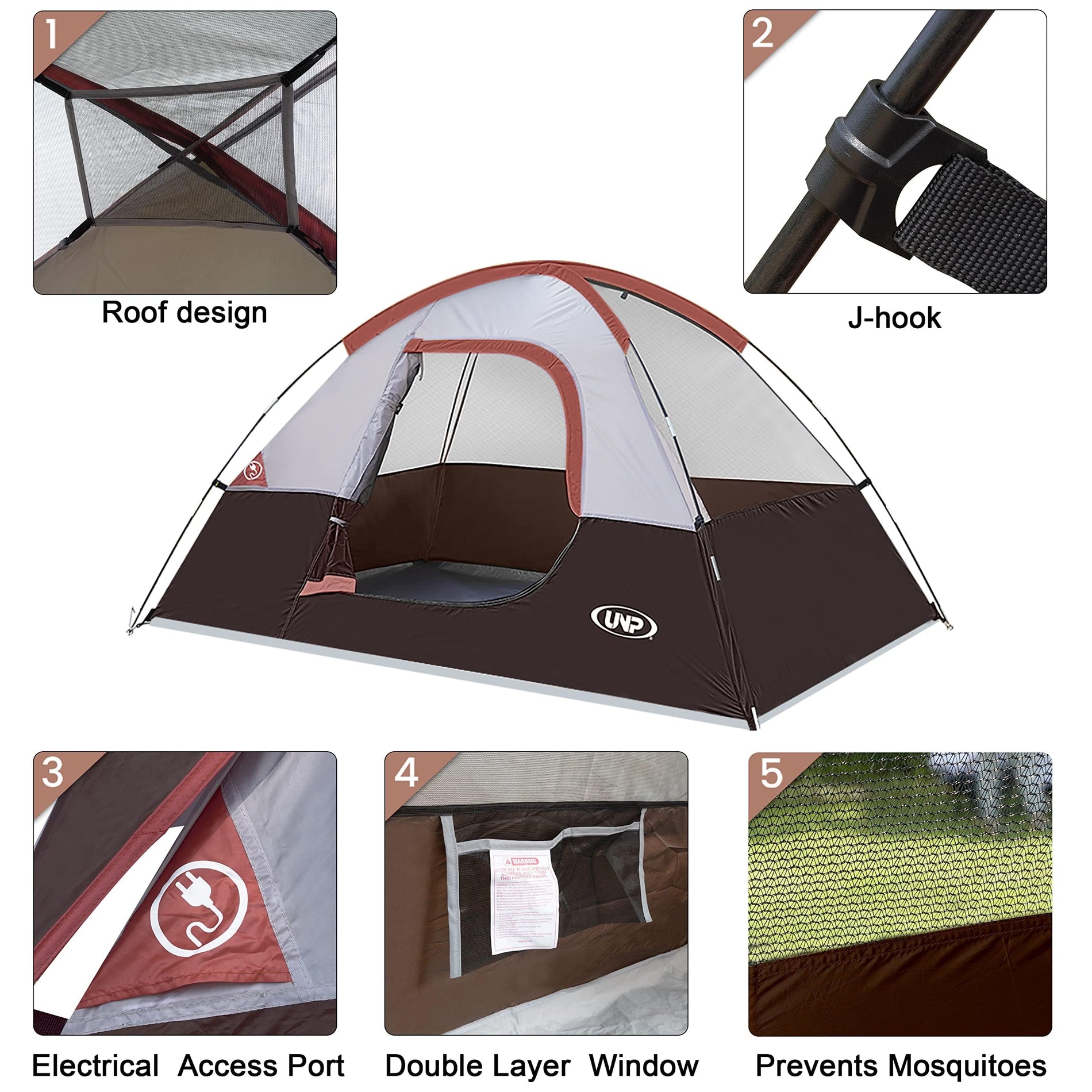 2-4 Person Waterproof Dome Camping Tent