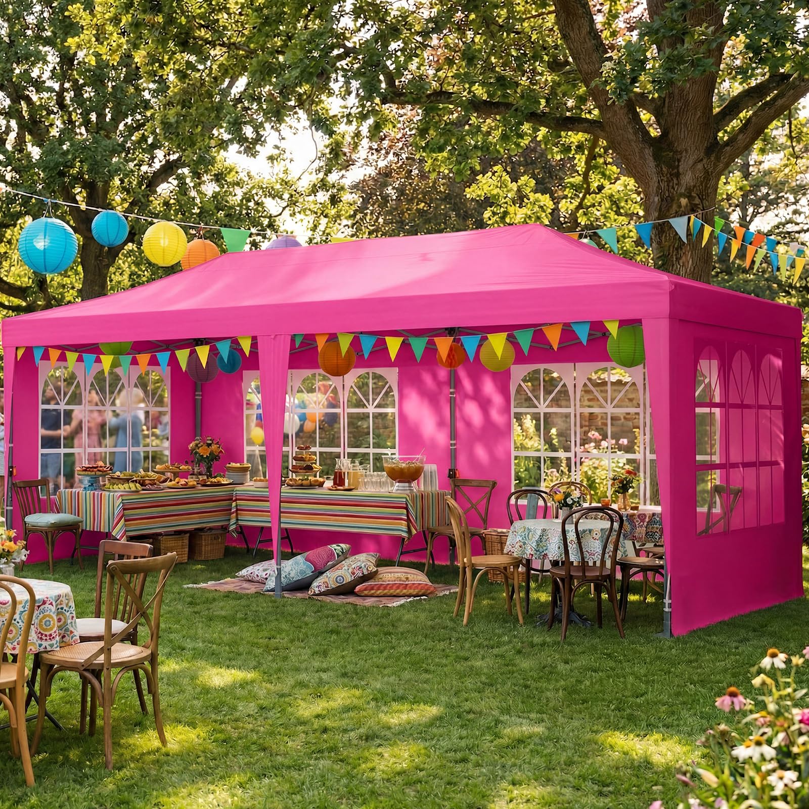 10x20 Pop Up Canopy Tent with Sidewalls