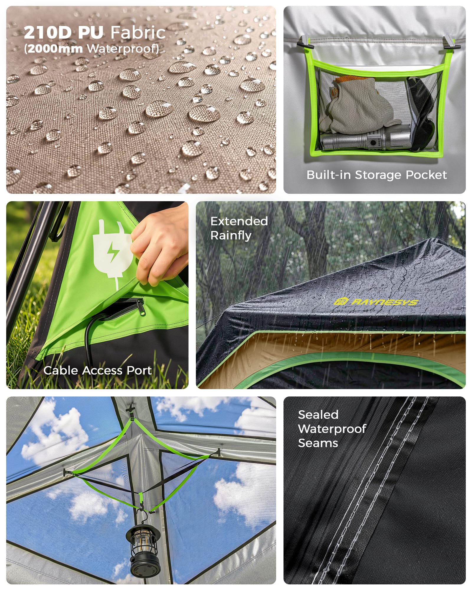 4-6 Person Instant Cabin Camping Tent Waterproof