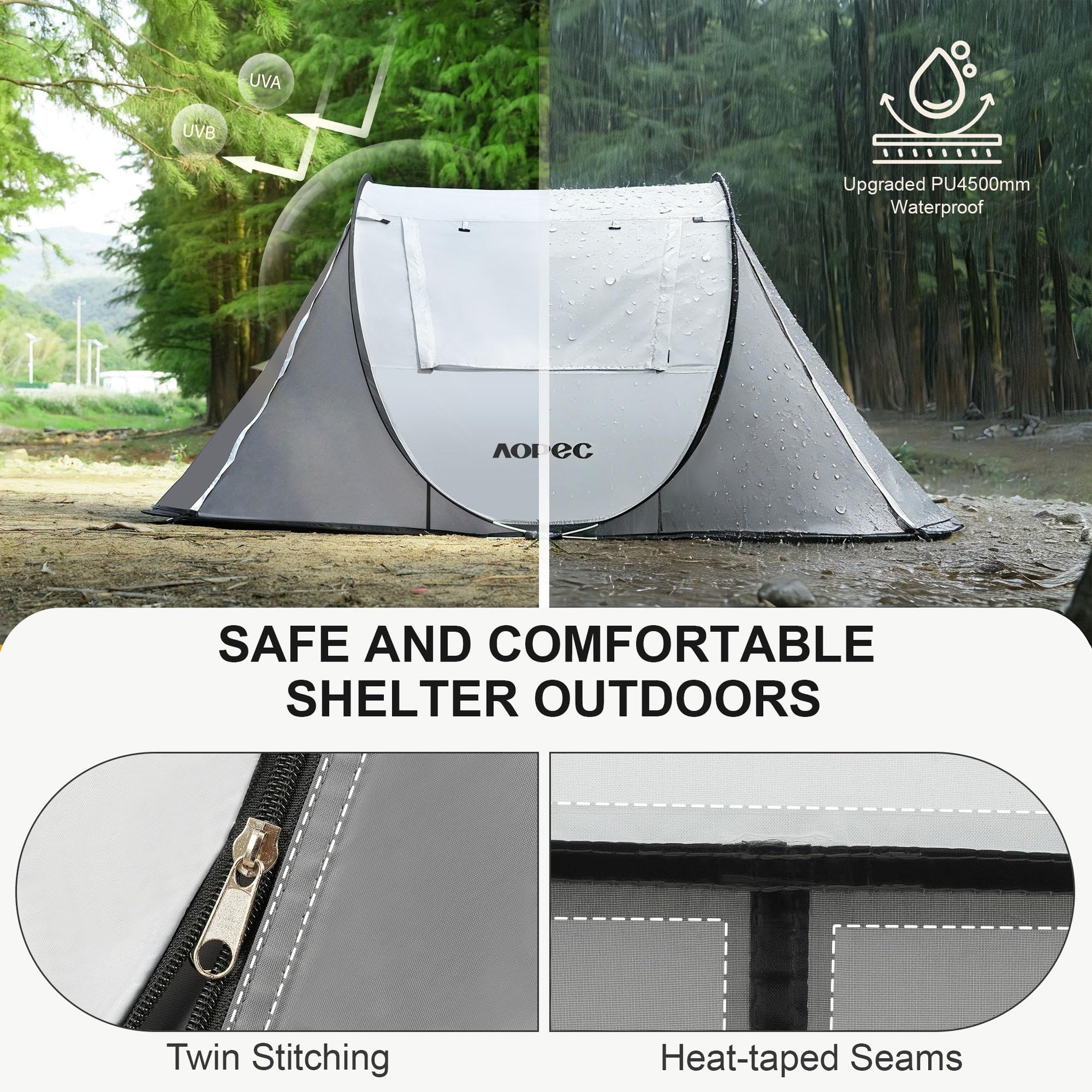 2-6 Person Waterproof Pop Up Tent